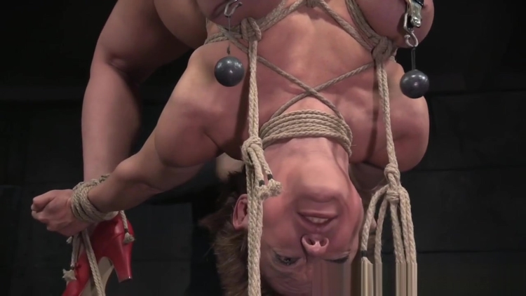 Kneeling hogtied sub gets breastbondage_main_thumbnail