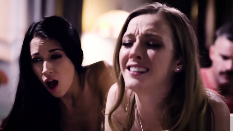 Petite babe sucks guys big hard penis with hot MILF_main_thumbnail