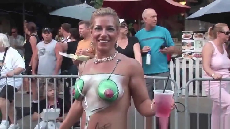 Sexy Babes Showing Off Their Hot Body Painting Outdoors_main_thumbnail