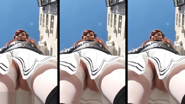 Look under my skirt. Jeny Smith spinning in a miniskirt in public_main_thumbnail