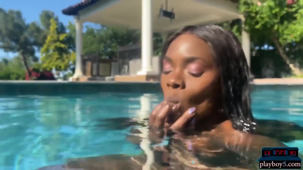 Ebony Milf Model Dips Naked In A Big Pool And With Ana Foxxx_main_thumbnail