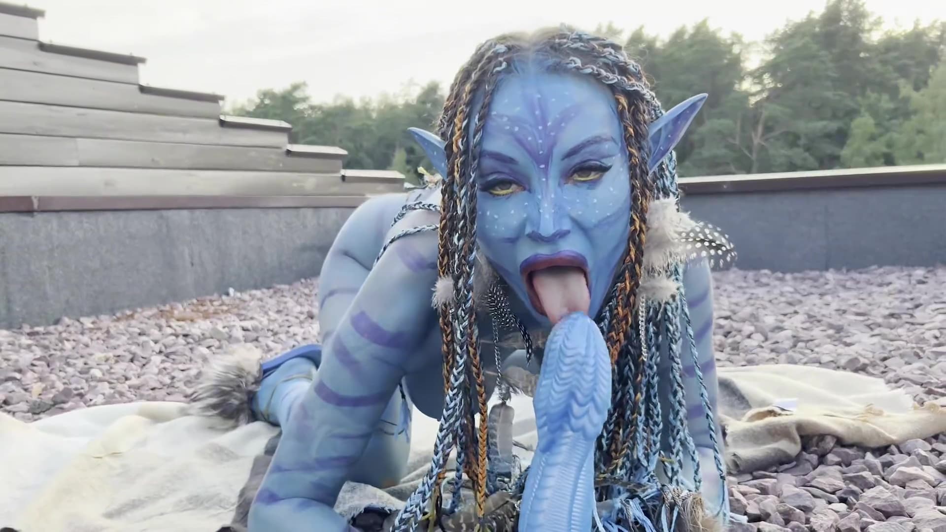 Avatar Big Prolapse Hard Dildo Anal And Pussy Fuck Squirt In Nature - Monika Fox_main_thumbnail